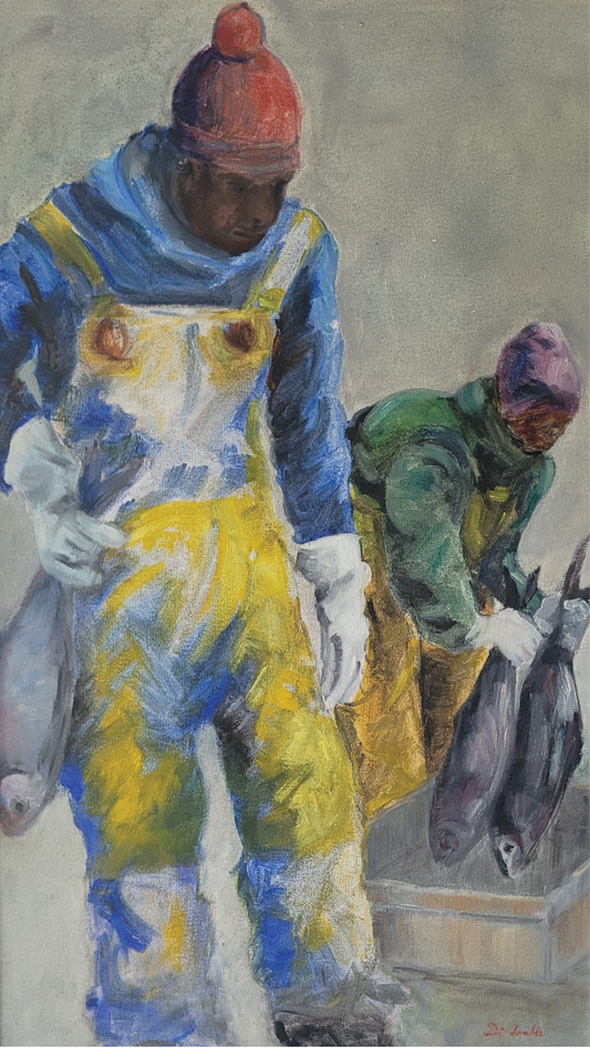 What a Catch. Hout Bay – Original Painting by Di Lamble – Fine Arts 4ALL