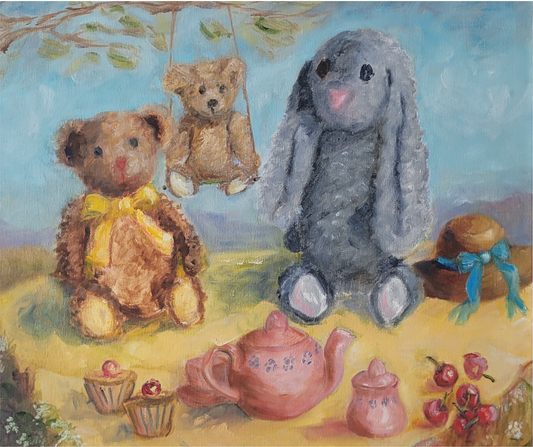 Join us for a Picnic – Original Painting by Di Lamble – Fine Arts 4ALL