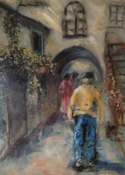 Strolling Through a French Street